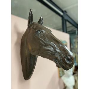 Decorative Horse Head In Plaster H: 80 Cm